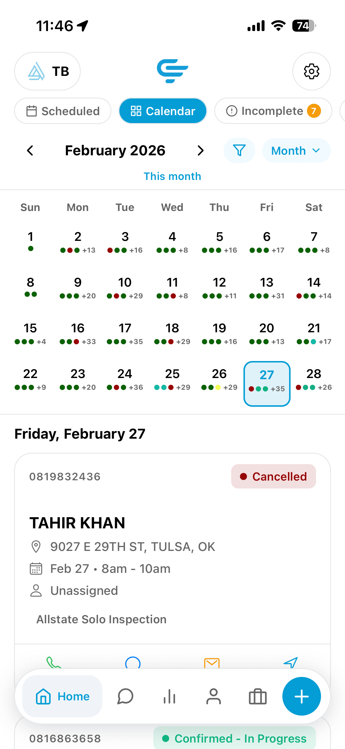 Calendar View