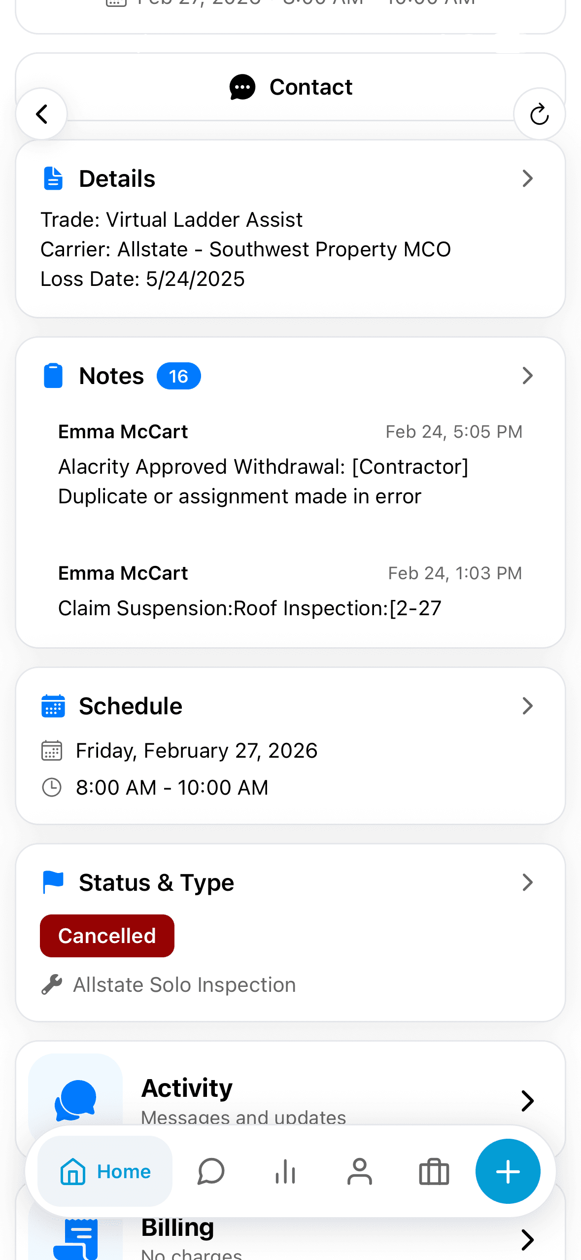 Cloudflow Mobile App - Service Details